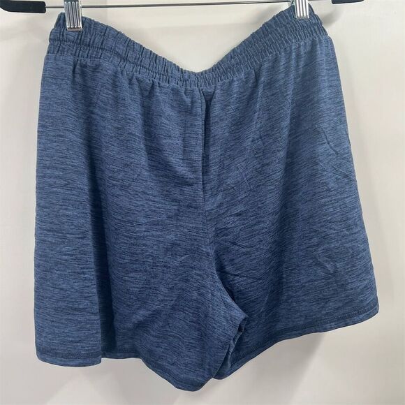 St. John's Bay womens XL Heathered Blue Knit Sweat Shorts Elastic Waist Pockets - Picture 3 of 4